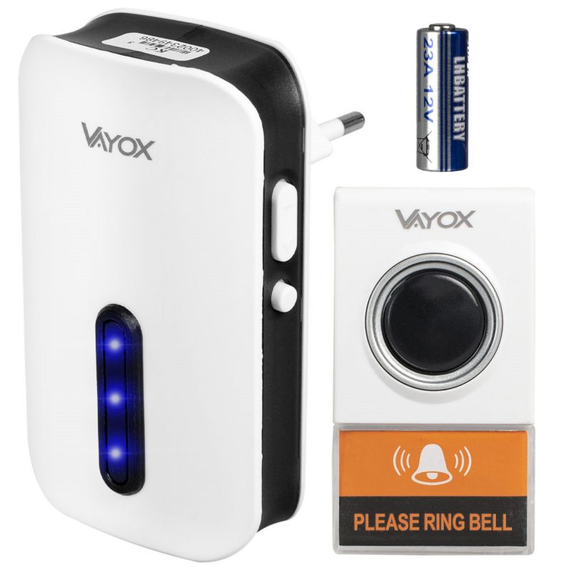Dzwonek bezprzewodowy Vayox VA0268 na baterie 1 szt.
