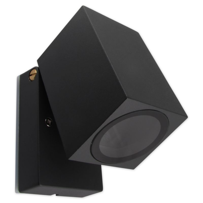Oprawa architektoniczna kinkiet LED MasterLED Rhino GU10 IP44 ruchoma czarna 1 szt.