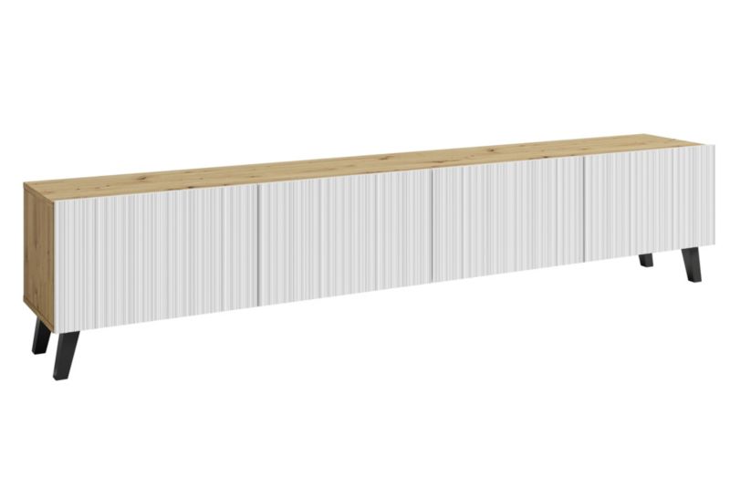 Szafka RTV MINIO go for it LOKET 190 cm dąb artisan/biały MDF wzór M11 ,1 szt.