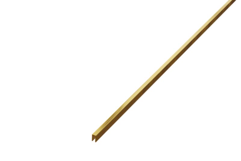 Profil metalowy rektyfikowany U Lambro złoty matowy 0.5cm x 270cm 1 szt.
