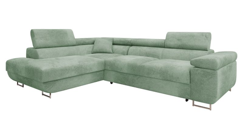 Narożnik MIRJAN 24 z funkcją spania Torezio Premium lewy miętowy 1 szt.