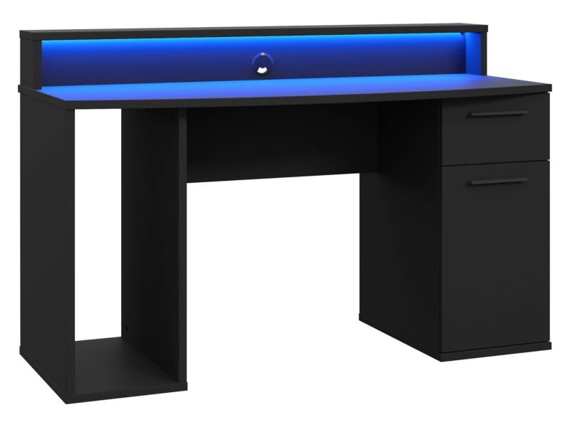 Biurko MIRJAN 24 Ayo gamingowe z oświetleniem LED czarny mat 1 szt.