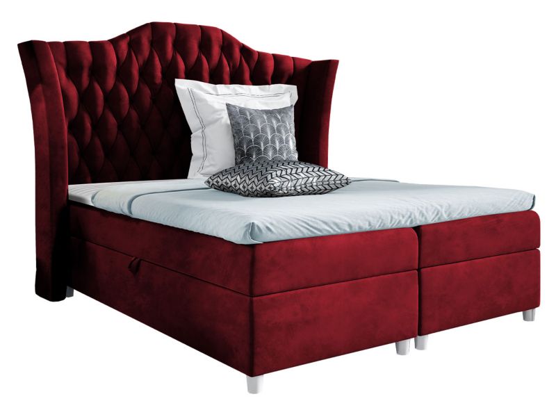 Łóżko kontynentalne MIRJAN 24 Colombo 160x200 karminowa czerwień 1 szt.