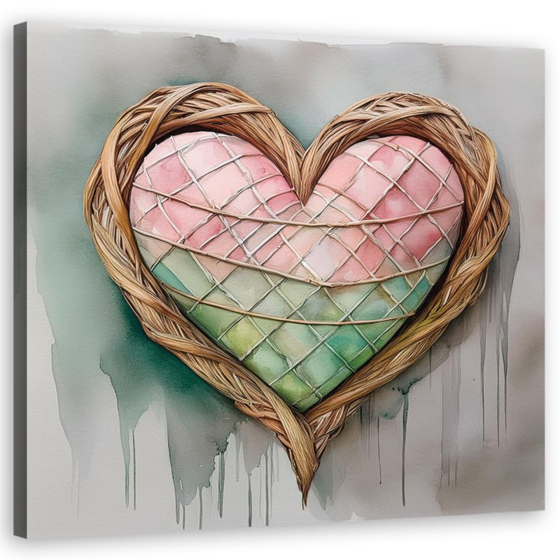 Obraz do sypialni Feeby Serce Miłość Shabby Chic 50x50 cm 1szt