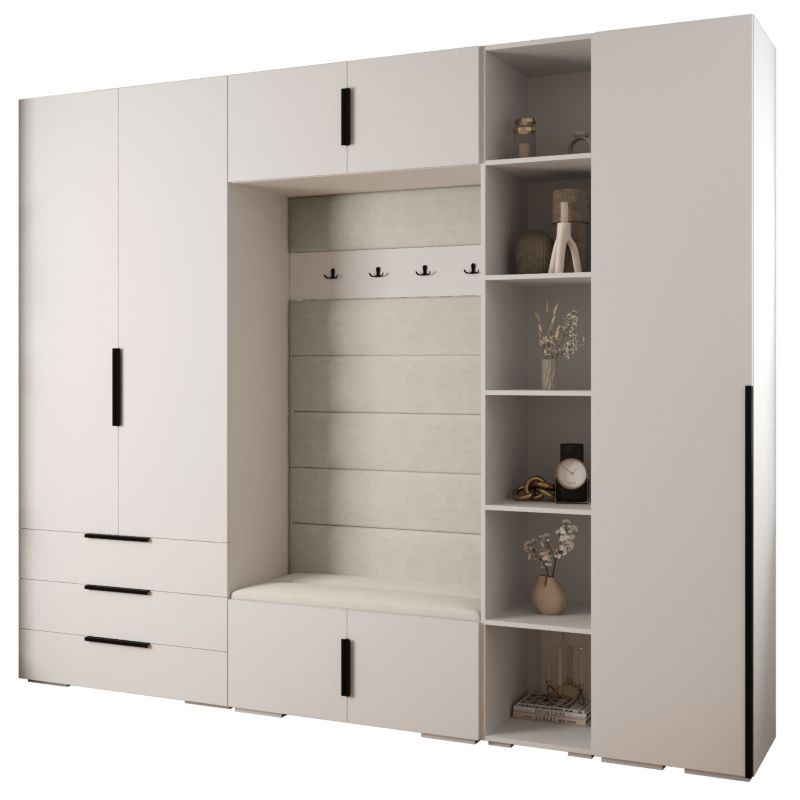 Garderoba do przedpokoju Abiks INOVA 1 Z11 biały+czarny+manila02 1szt.