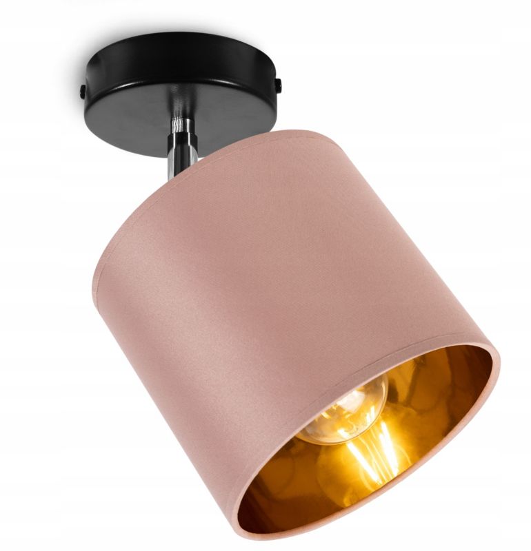 Lampa sufitowa wisząca kinkiet Light Home LH Gama 1x E27 60W łososiowy/złoty 1szt.