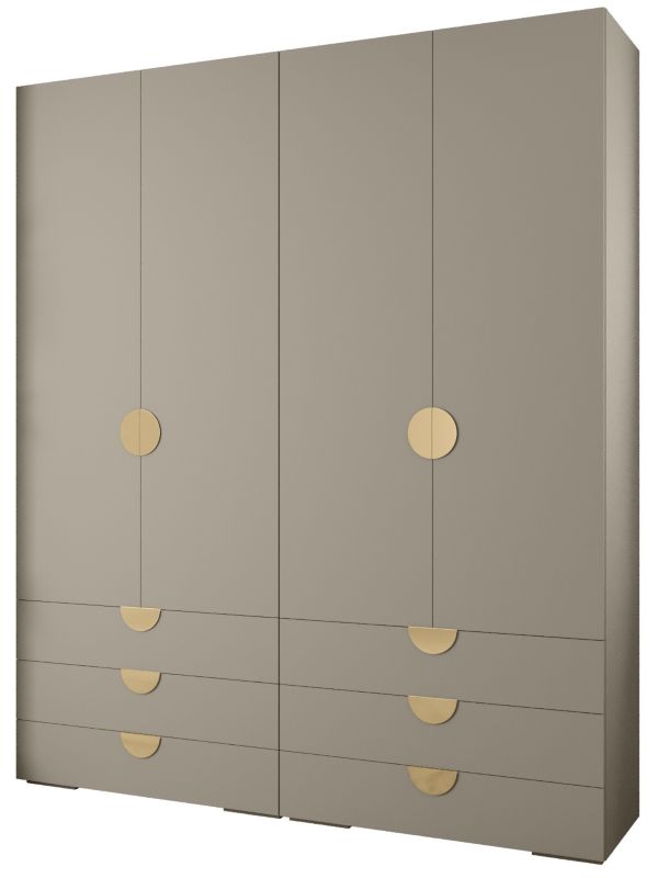 Garderoba wysoka do przedpokoju Abiks INOVA 4 Z16 kaszmir+złoty 1 szt.