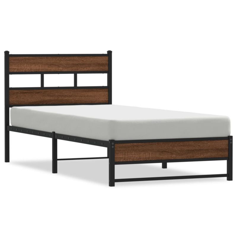 Łóżko metalowe WaszeMeble 100x200 cm brązowy WM-4017321 1 szt.