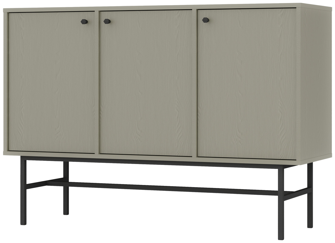 Nowoczesna komoda trzydrzwiowa do salonu 124 cm TOKEN