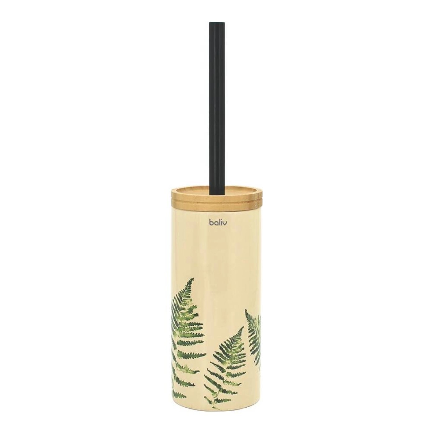 Baliv Szczotka WC z ceramicznym pojemnikiem bambus-liść