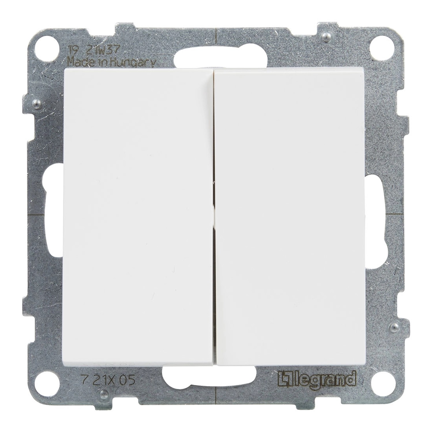 Łącznik schodowy podwójny SUNO 10 AX 250 V zaciski automatyczne biały