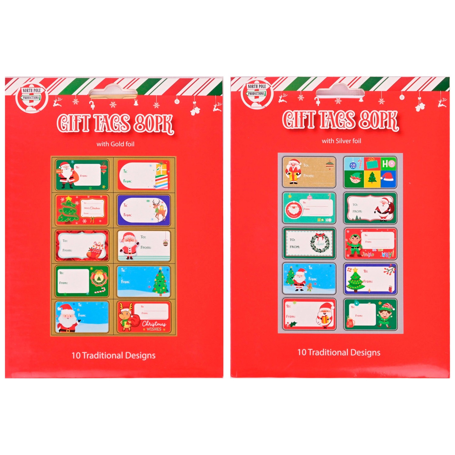 Naklejki świąteczne na prezent 80 szt.