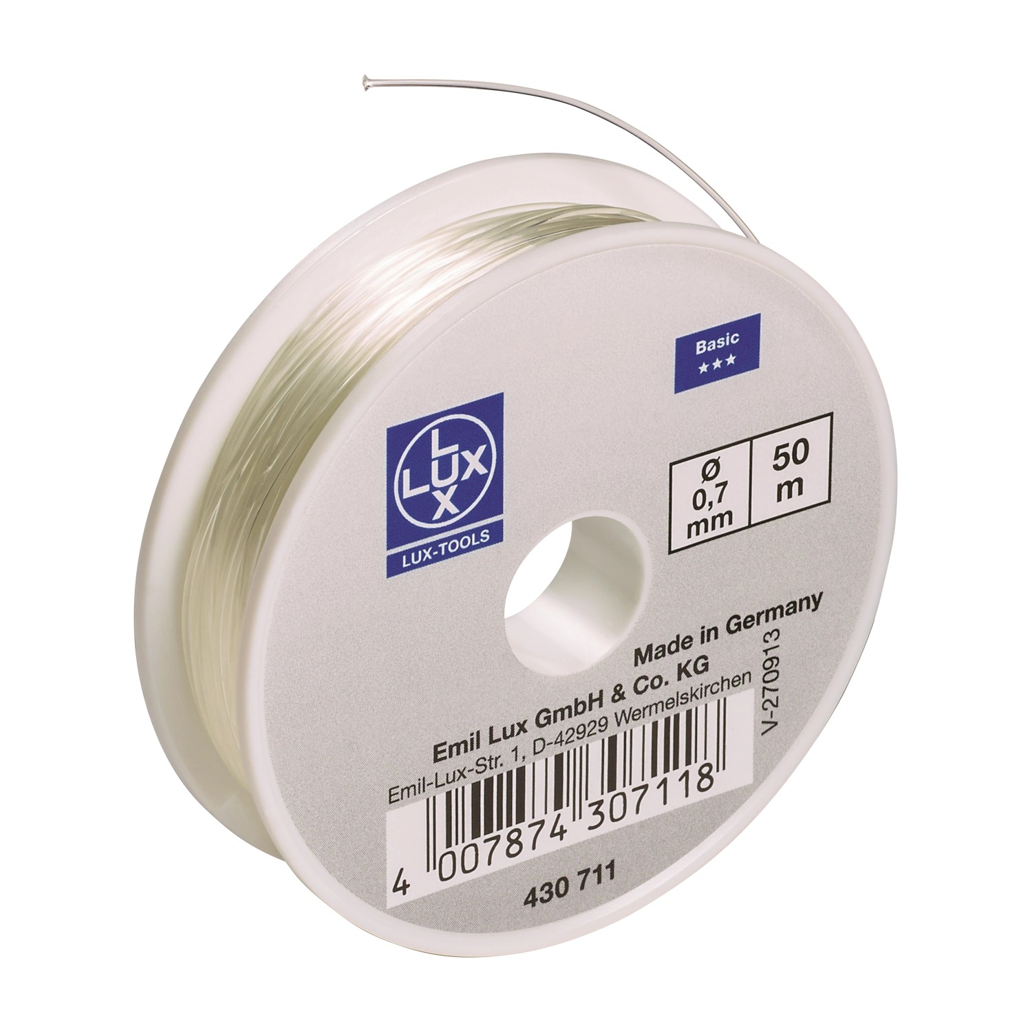 LUX Sznur dekoracyjny przezroczysty 0,7 mm x 50 m