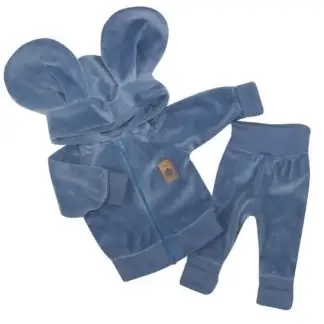 DRES NIEMOWLĘCY WELUROWY Z USZAMI KOLOR JEANSOWY ZZ - 62