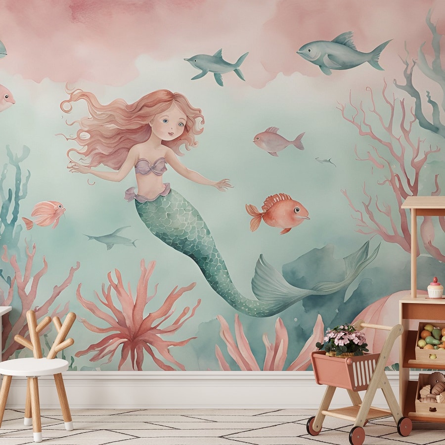 Fototapeta dla dzieci Cute Mermaid - 50
