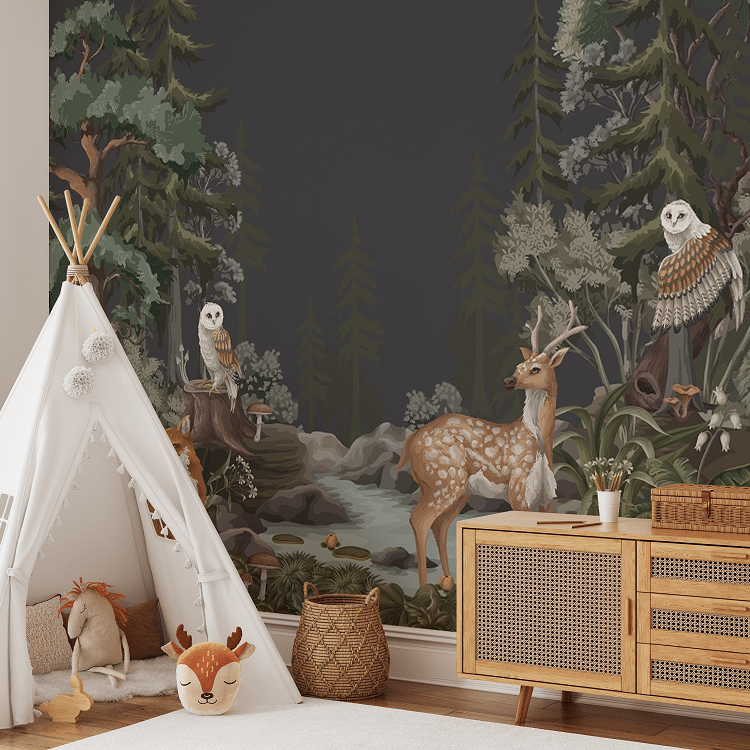 Fototapeta dla dzieci Las Nocą - 250