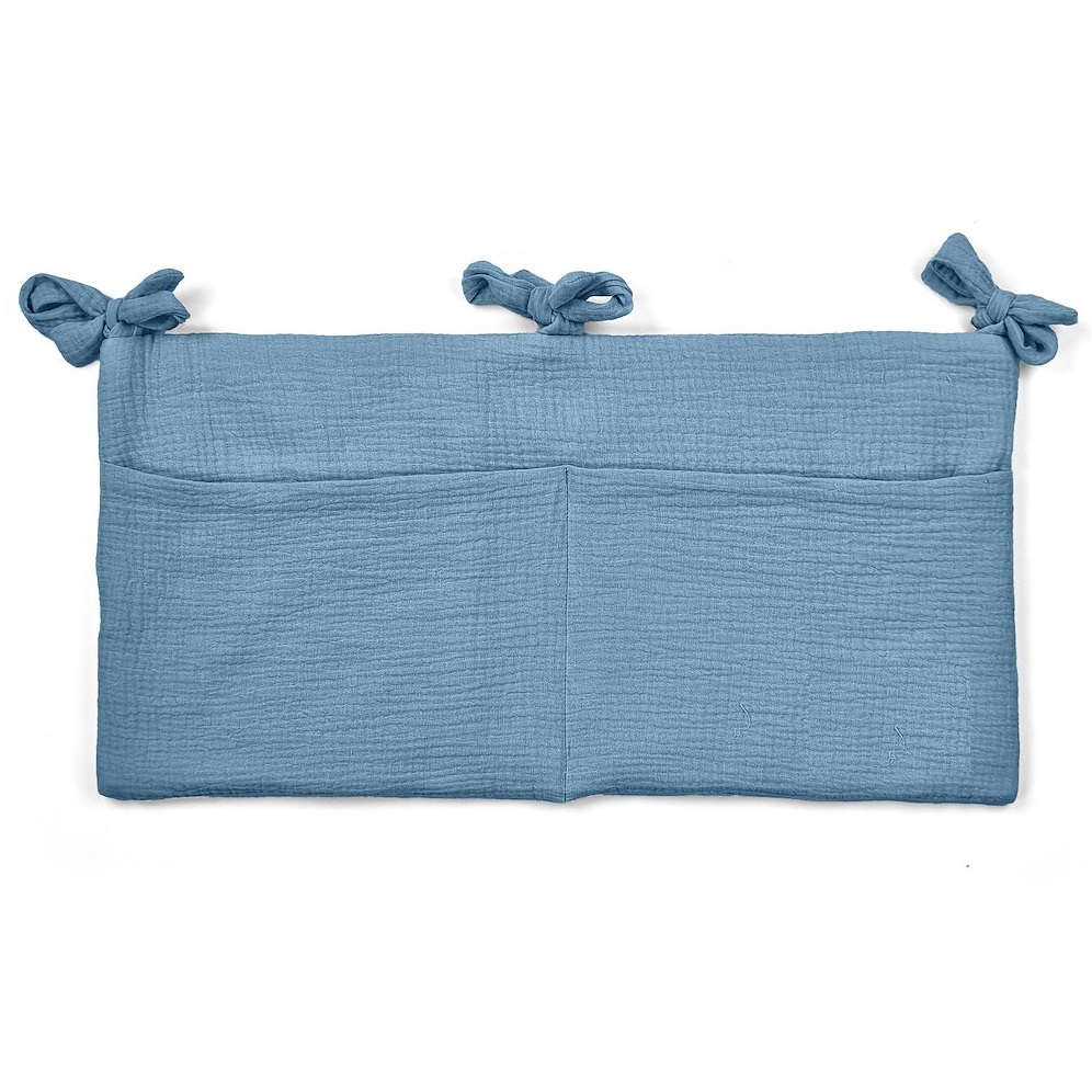 Organizer do łóżeczka muślinowy niebieski AM