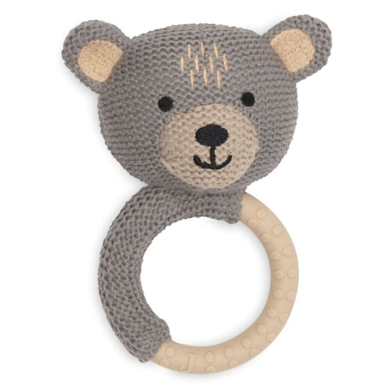 Jollein gryzak silikonowy z grzechotką Miś BEAR BBTB