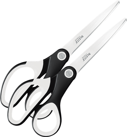 2x Nożyczki tytanowe Leitz Wow, 20.5cm, czarno-biały