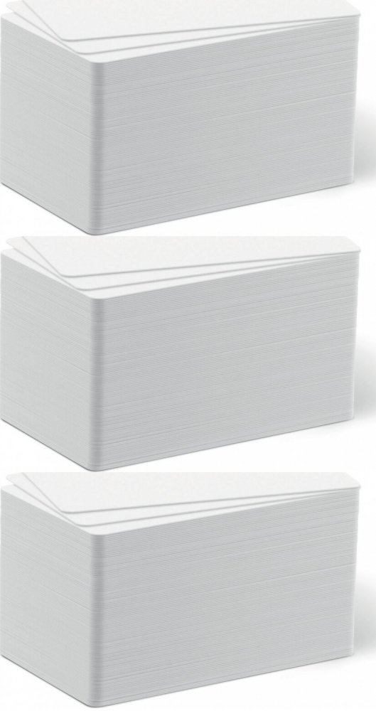 3x Karty plastikowe Durable Duracard, 53.98x85.6mm, 100 sztuk, biały