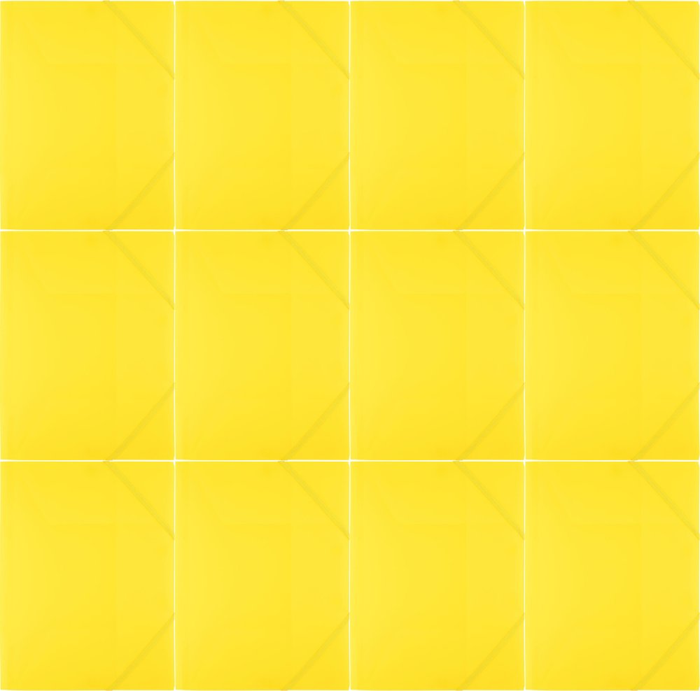 12x Teczka plastikowa z gumką D.Rect, A4, 40mm, żółty