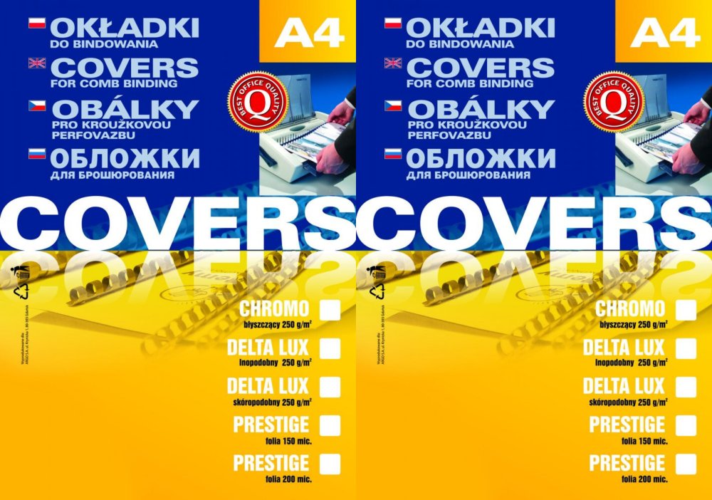 2x Okładki do bindowania Argo Chromo, A4, 250g/m2, kartonowe, 100 sztuk zielony