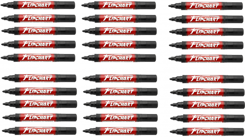 50x Marker do flipchartów Kamet Standard, okrągła, 5mm, czarny