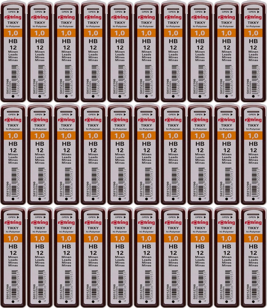 40x Grafity ołówkowe Rotring Tikky, 1mm, HB