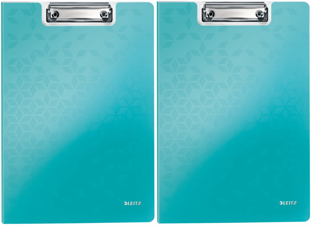 2x Clipboard Leitz Wow, z okładką, A4, turkusowy