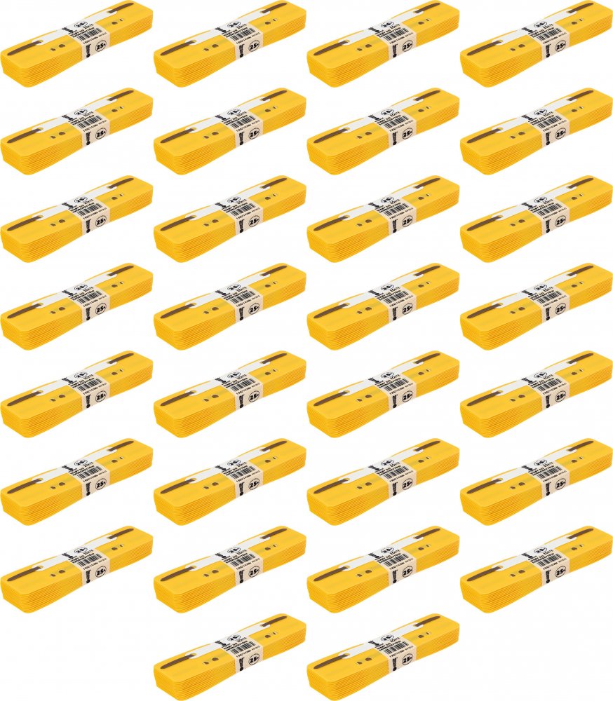 50x Wąsy skoroszytowe MemoBe, 25 sztuk, żółty