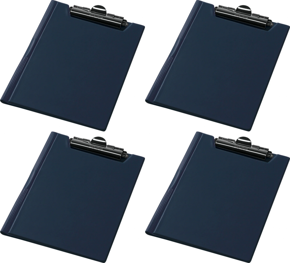 4x Clipboard Panta Plast Fokus, z okładką, A4, granatowy