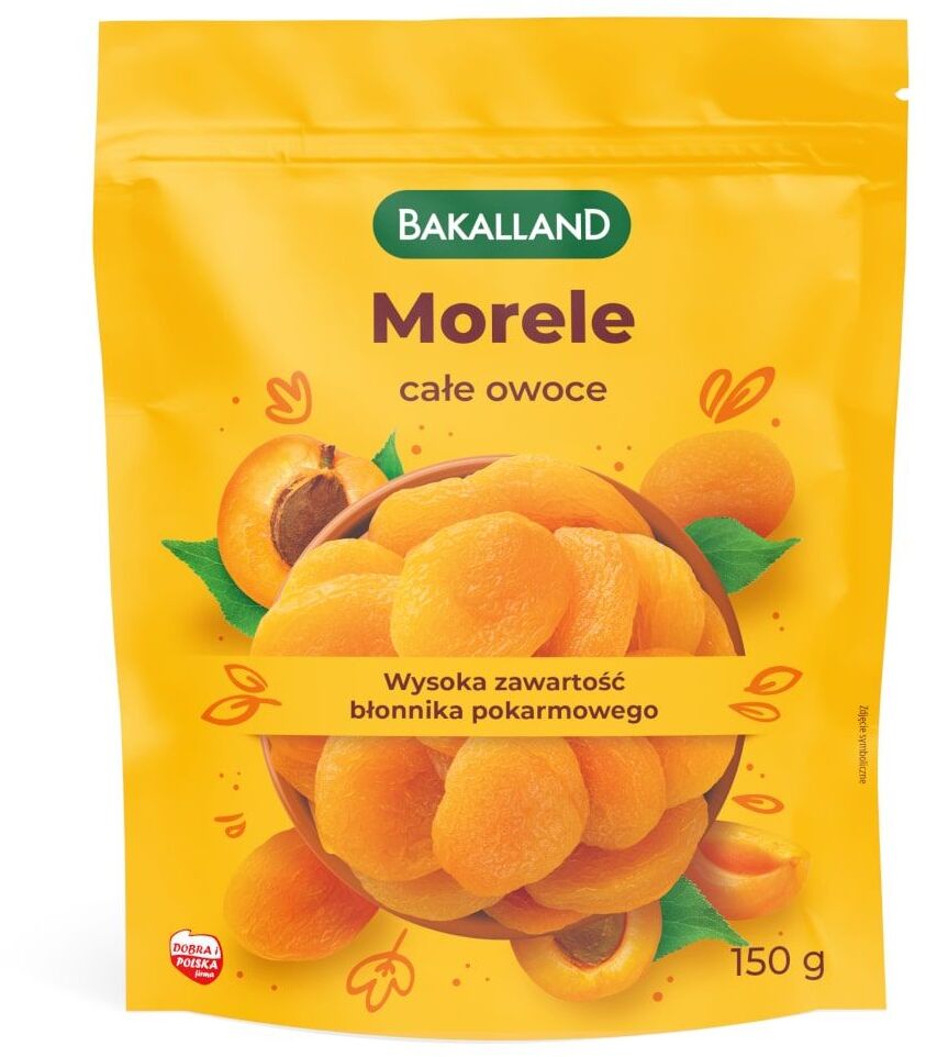 Morele suszone całe owoce Bakalland, 150g