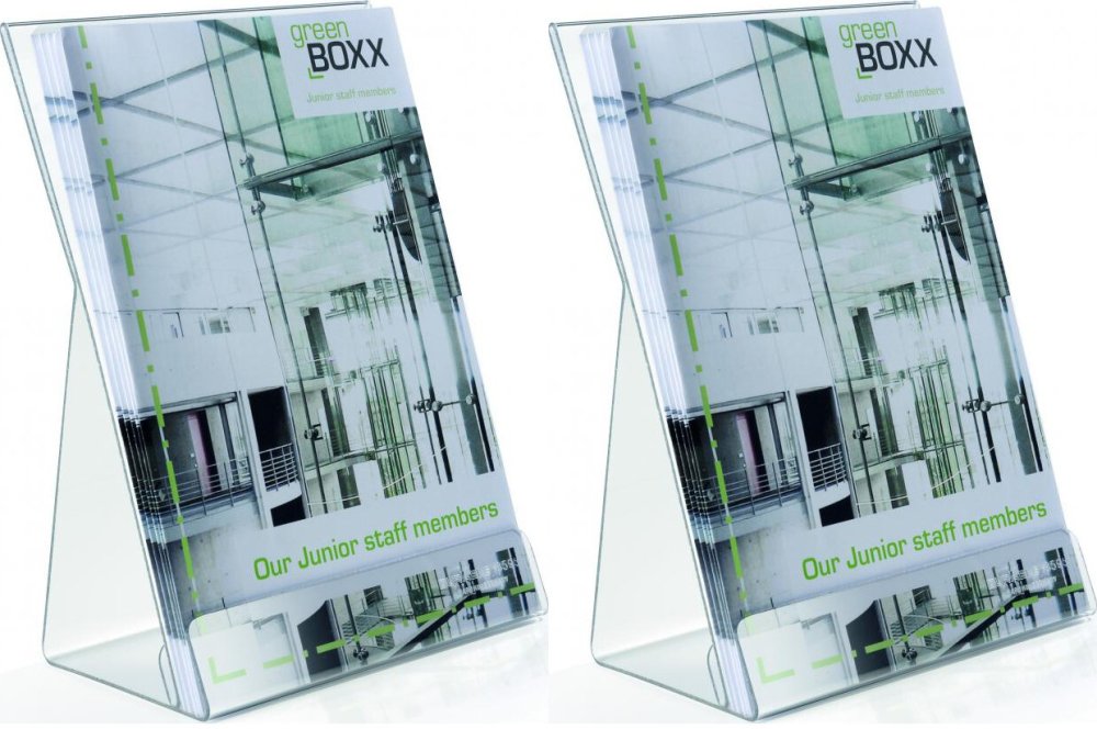 2x Stojak na prospekty Durable, A5, przezroczysty