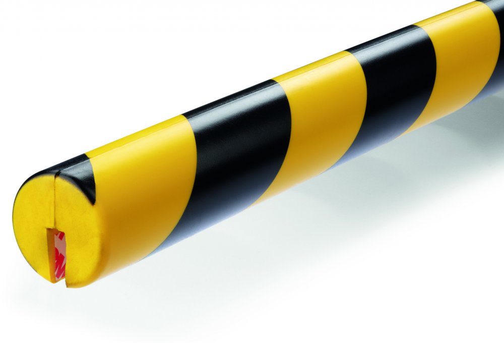 Profil ochronny ostrzegawczy Durable E8R, ochrona krawędzi, wcięcie 8mm, 1m, żółto-czarny