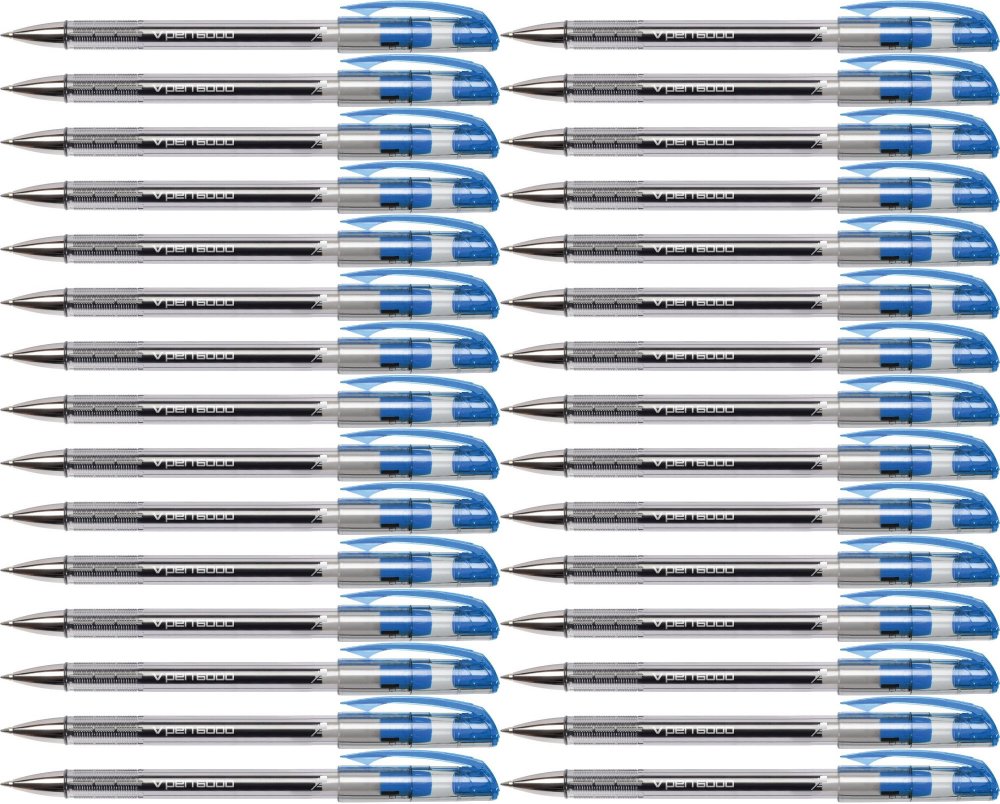 40x Długopis Rystor, V-Pen 6000, 0.7mm niebieski