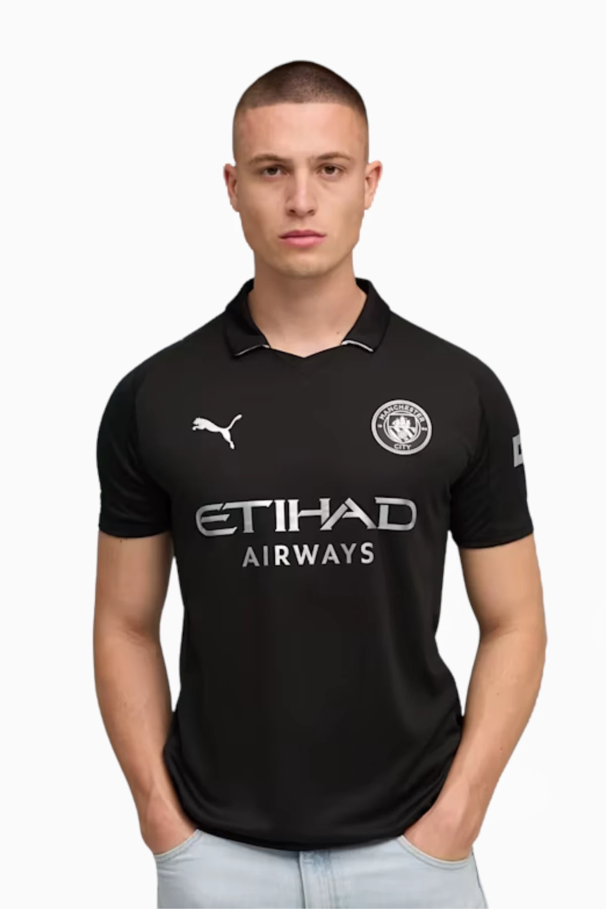 Koszulka Puma Manchester City 25/26 Wyjazdowa Replica - Czarny