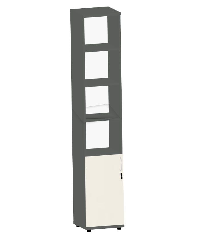 HEBE TS610 regał prawy 40,2x40x219,5h (Kolor korpusu: Szary)