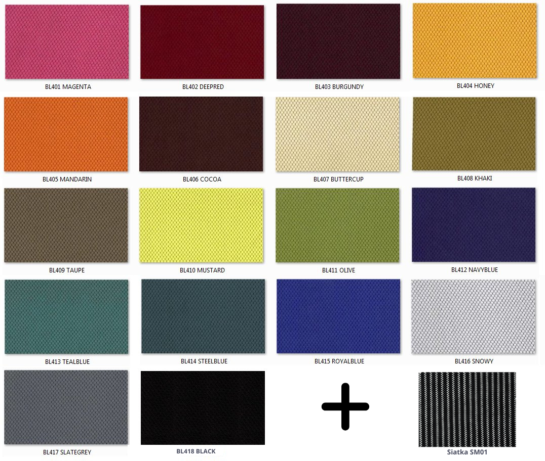 FULKRUM fotel biurowy czarny, siatka 3 kolory, tkanina 18 kolorów lub skóra naturalna (SIATKA OPARCIA SM: SM01, TKANINA SIEDZISKA I ZAGŁÓWKA: BL409)