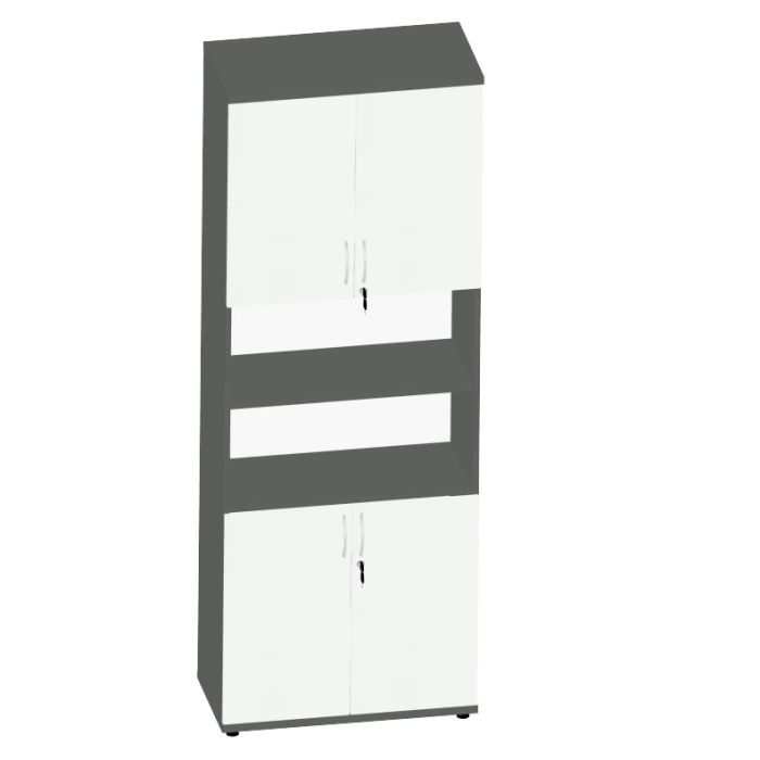 HEBE TS604 regał 80,2x40x219,5h (Kolor korpusu: Biel Arktyczna)