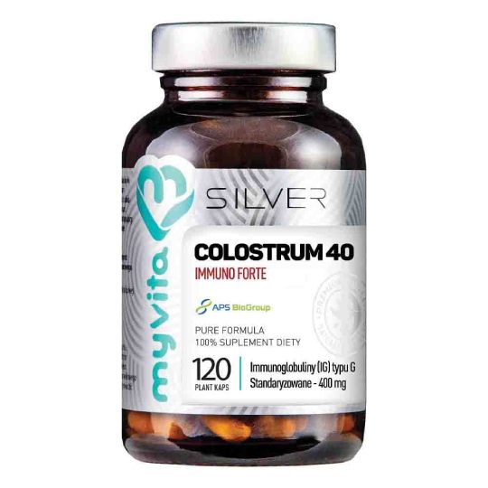 Myvita silver, colostrum 40 immuno forte, 120 kapsułek