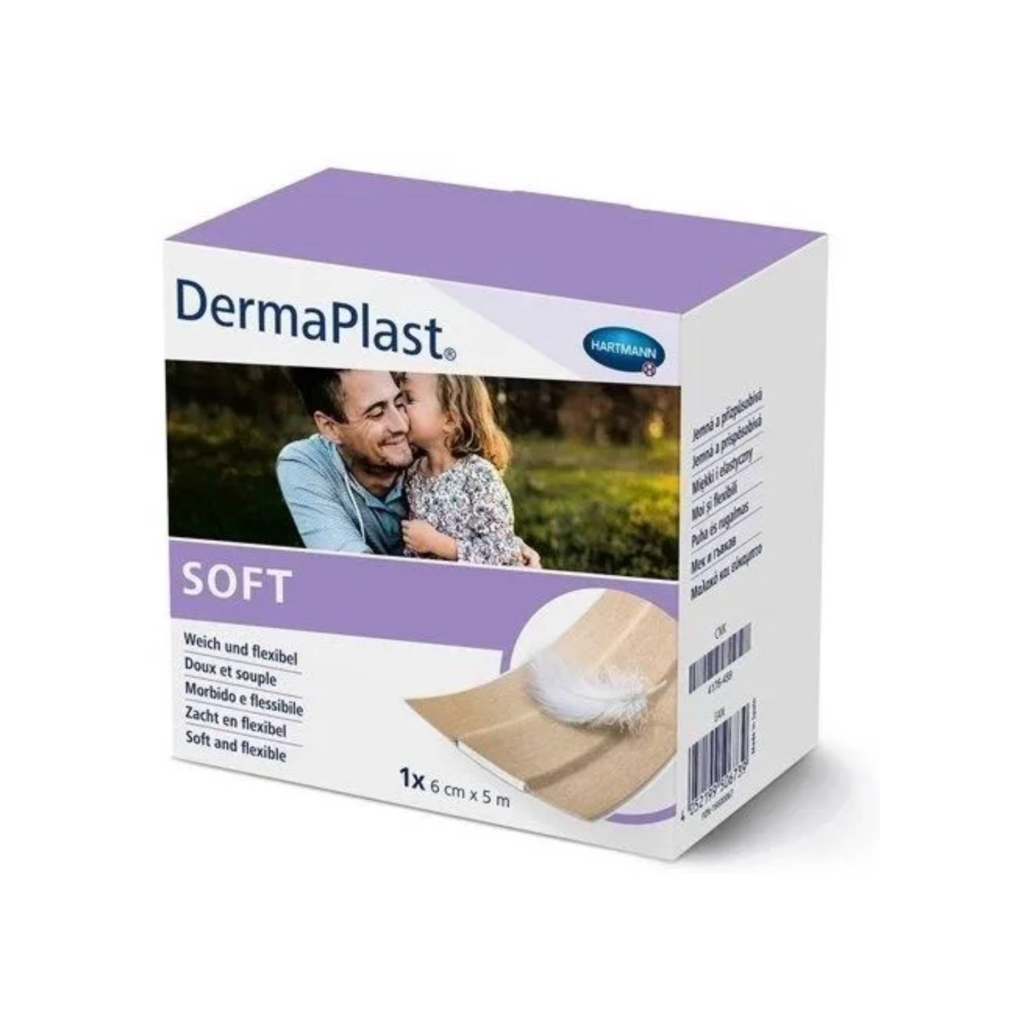 Dermaplast soft - plaster 6 cm x 5 m, 1 sztuka