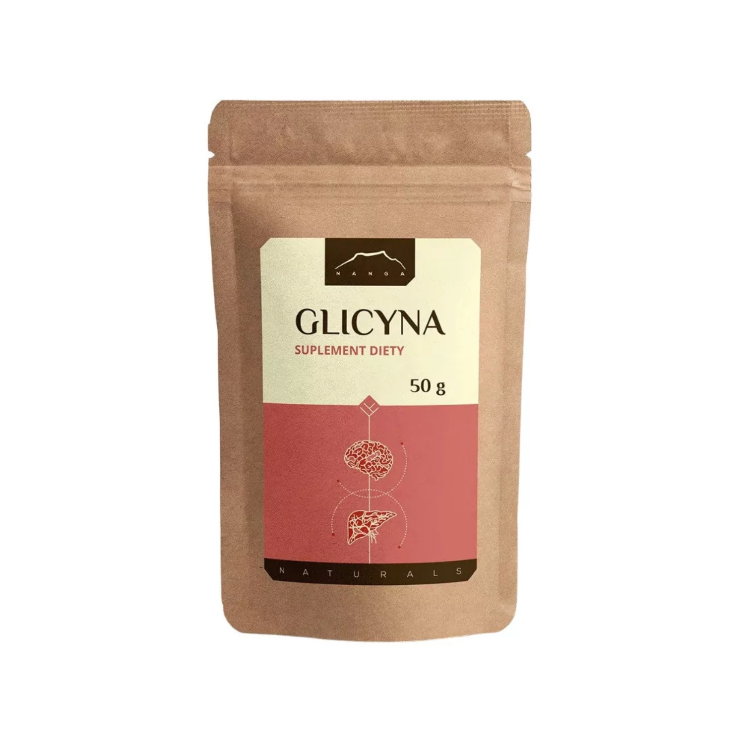 Nanga - glicyna, wspomaganie regeneracji wątroby oraz jakości snu, 50 g