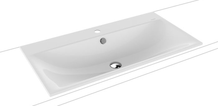 Kaldewei Silenio umywalka 90x46 cm wpuszczana prostokątna model 3038 biała 907806013001