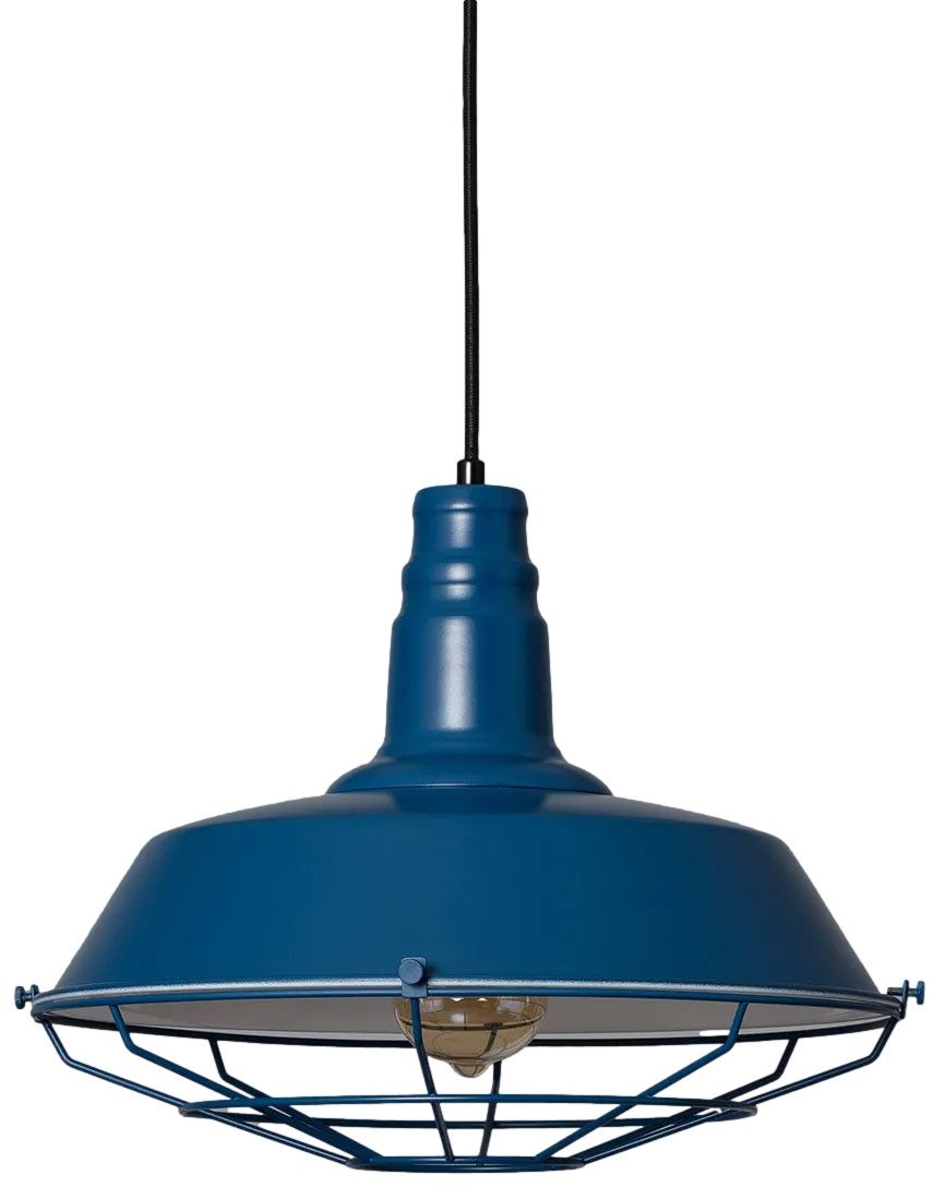 Abruzzo Retro lampa wisząca 1x40 W niebieska ABR-RRP-N-E27