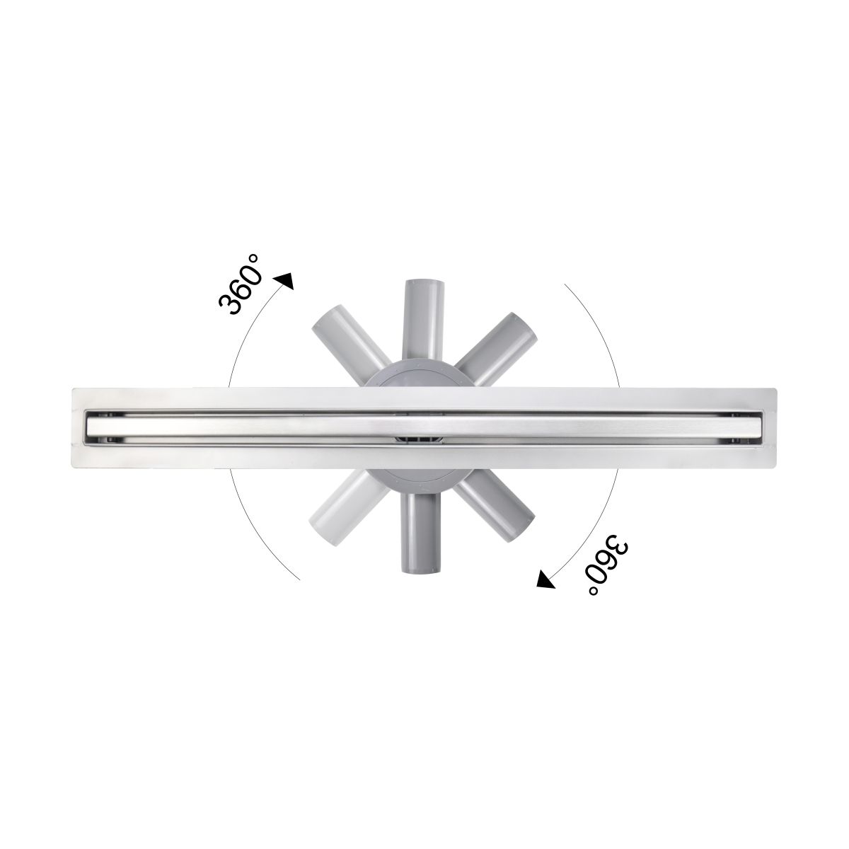 Hagser Iris Slim odpływ prysznicowy liniowy 60 cm ruszt odwracalny stal nierdzewna szczotkowana HGR60000030 - Wysyłka w 24h