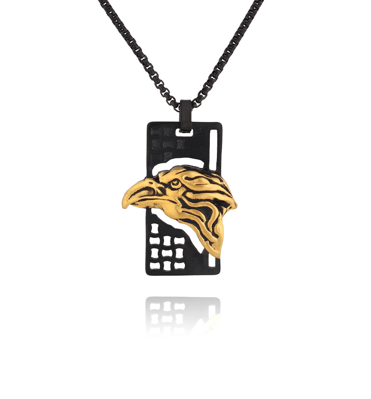 Naszyjnik męski ze złotym orłem Telem NMITC0168