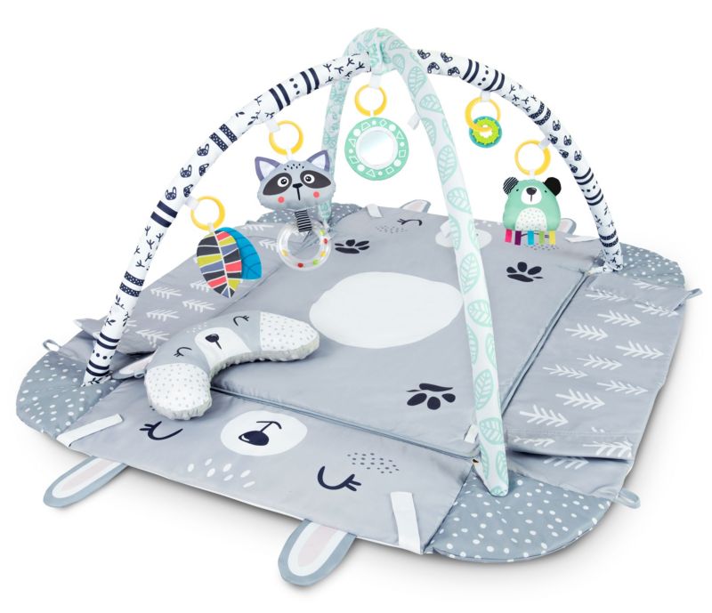 Mata edukacyjna interaktywna dla niemowląt Ricokids Królik duża szara 1szt.