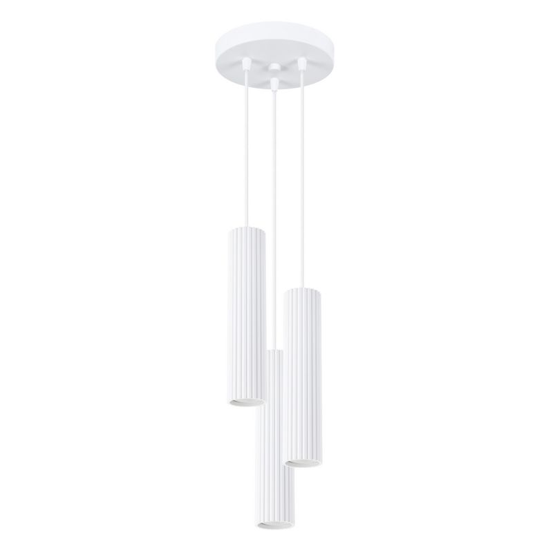 Lampa wisząca Sollux Lighting Karbon 0164 biała nowoczesna 3xGU10 x 1 szt.