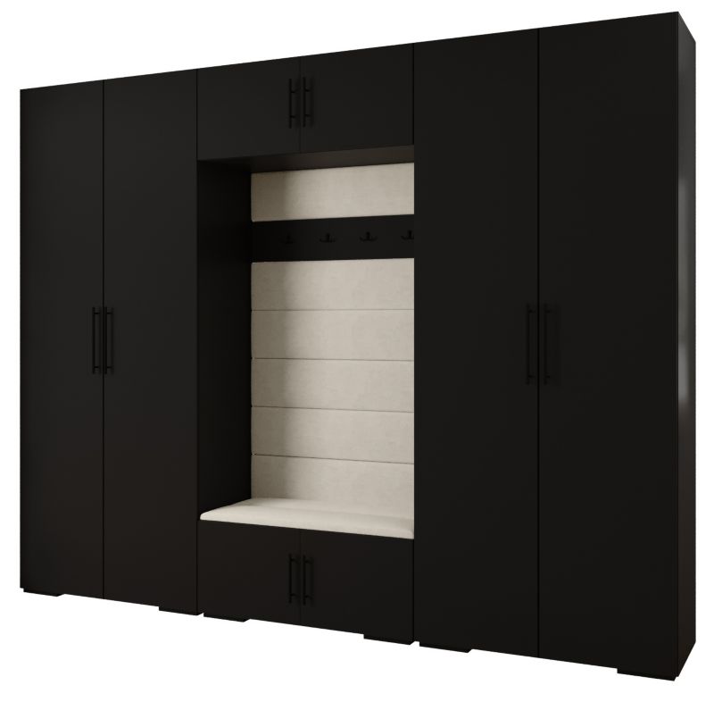 Garderoba do przedpokoju Abiks INOVA 3 Z9 czarny+czarny+manila02 1 szt.