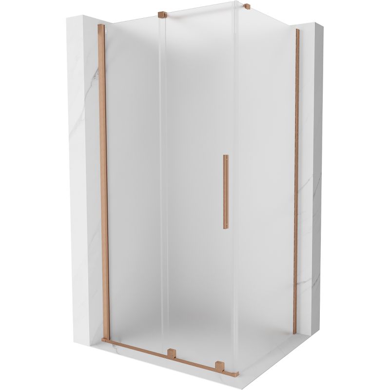 Kabina prysznicowa prostokątna Mexen Velar szron/miedź szczotkowana 1 szt.